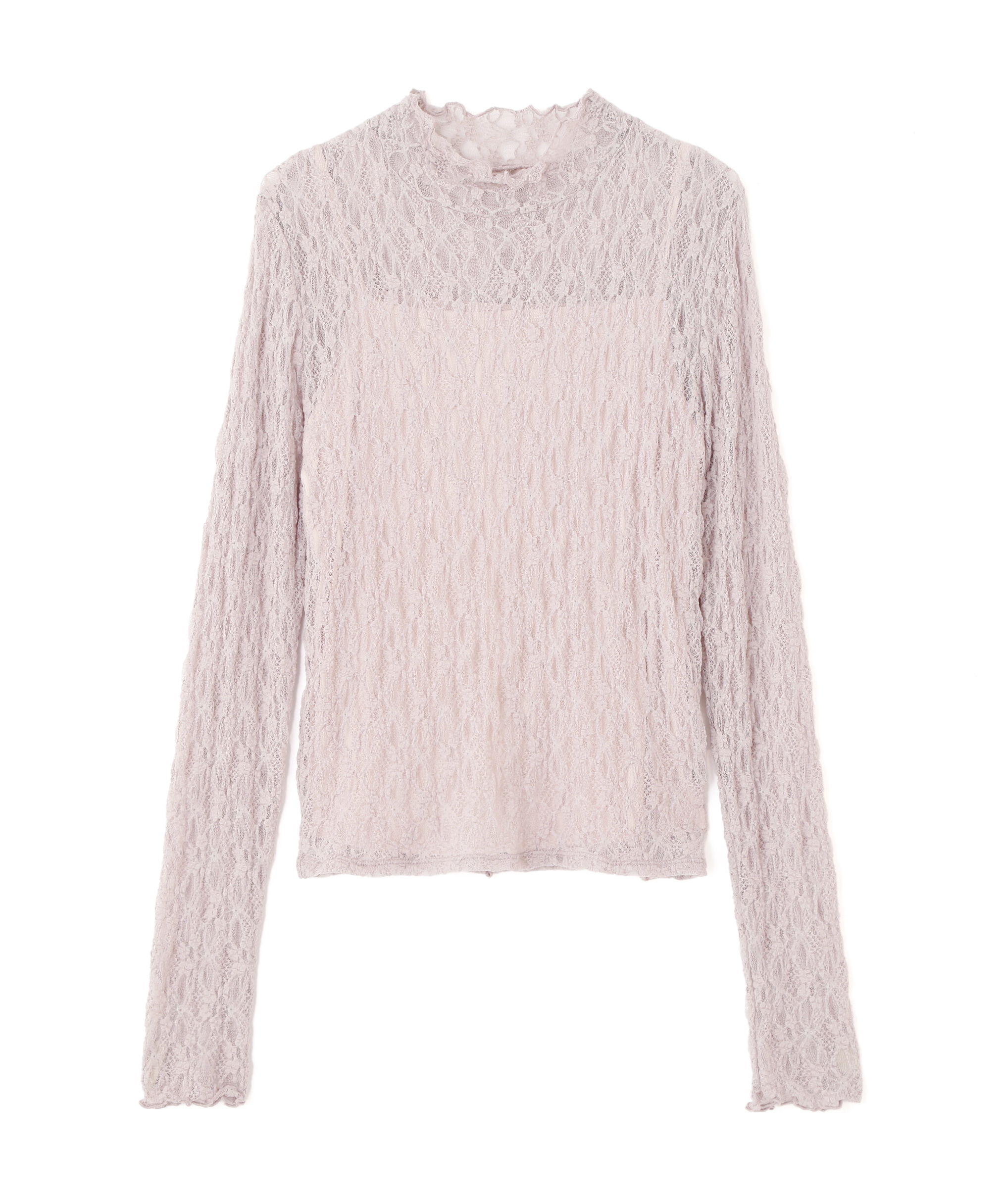  「ミニフリルレースカットソー」|Tシャツ・カットソー|