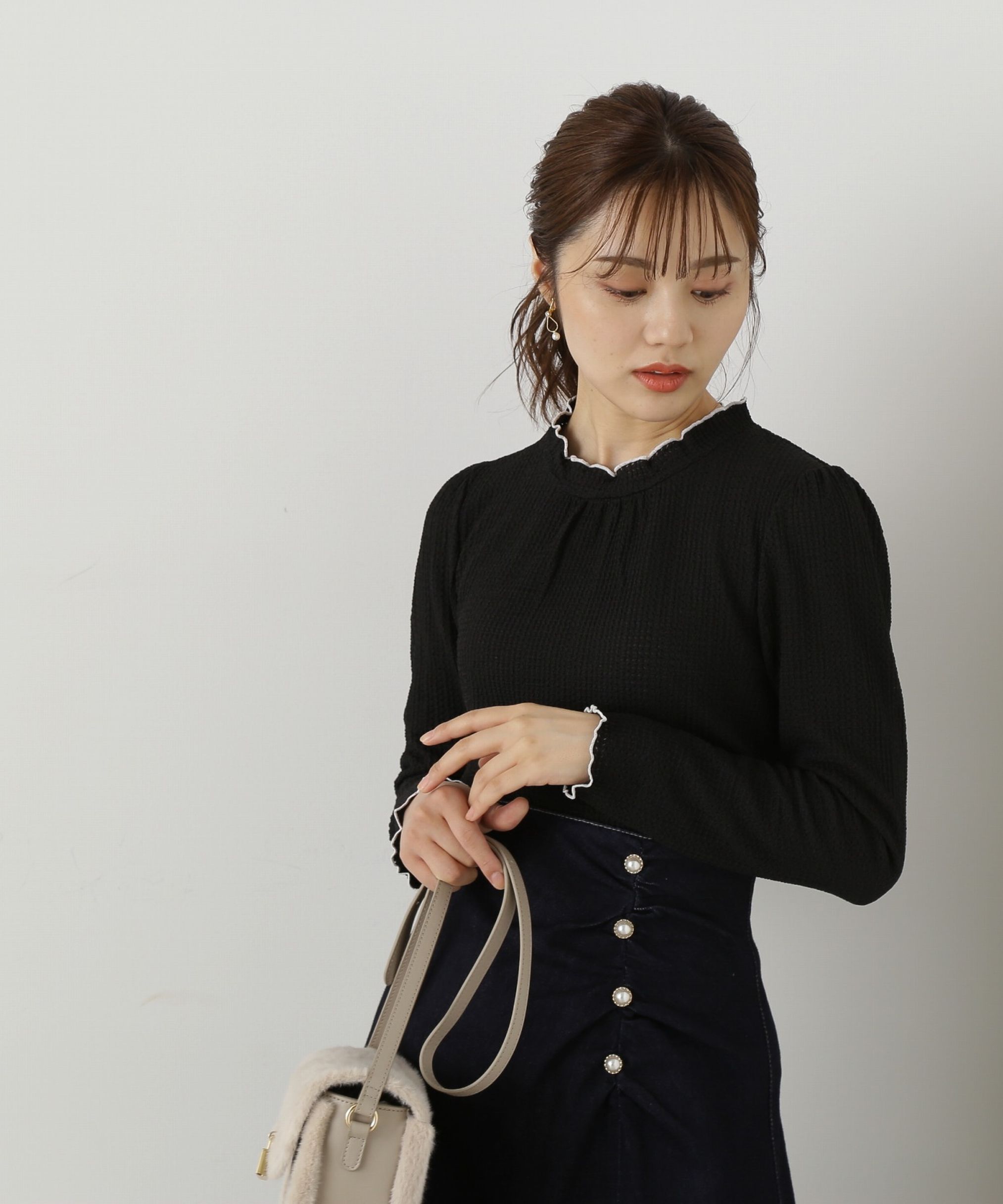 PROPORTION BODY DRESSING「《EDIT COLOGNE》ふくれジャガードトップス」|Tシャツ・カットソー|