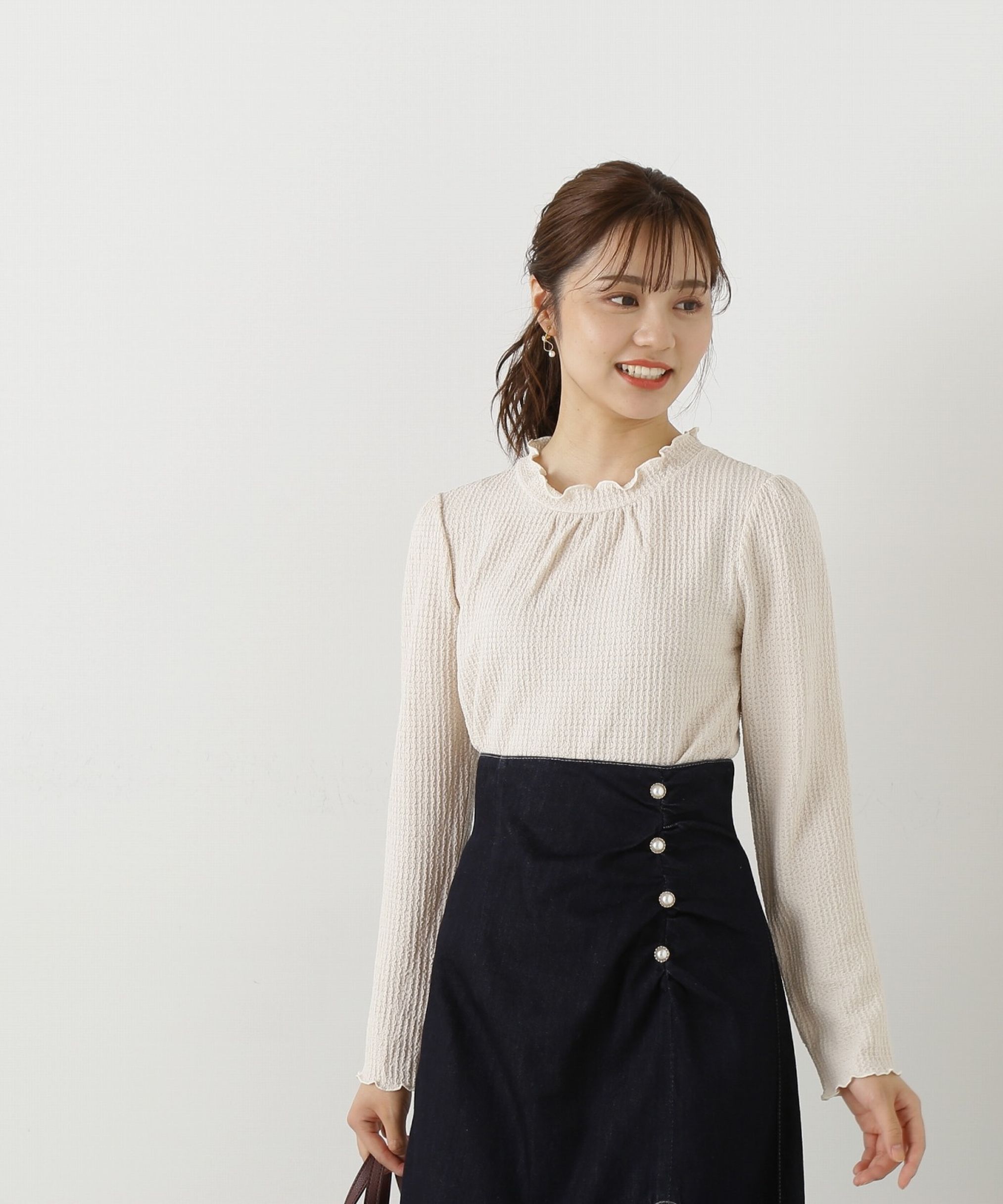 PROPORTION BODY DRESSING「《EDIT COLOGNE》ふくれジャガードトップス」|Tシャツ・カットソー|