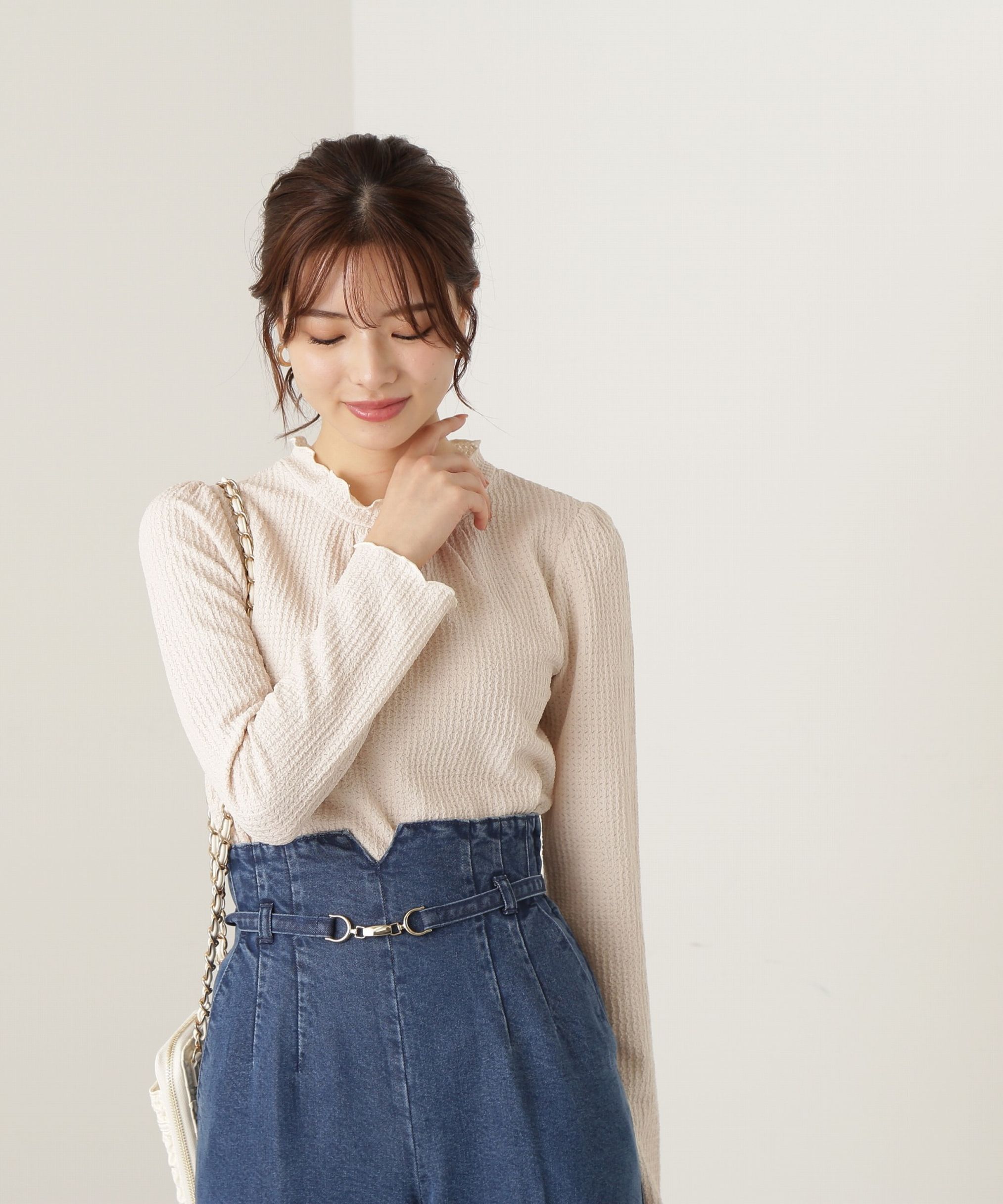 PROPORTION BODY DRESSING「《EDIT COLOGNE》ふくれジャガードトップス」|Tシャツ・カットソー|