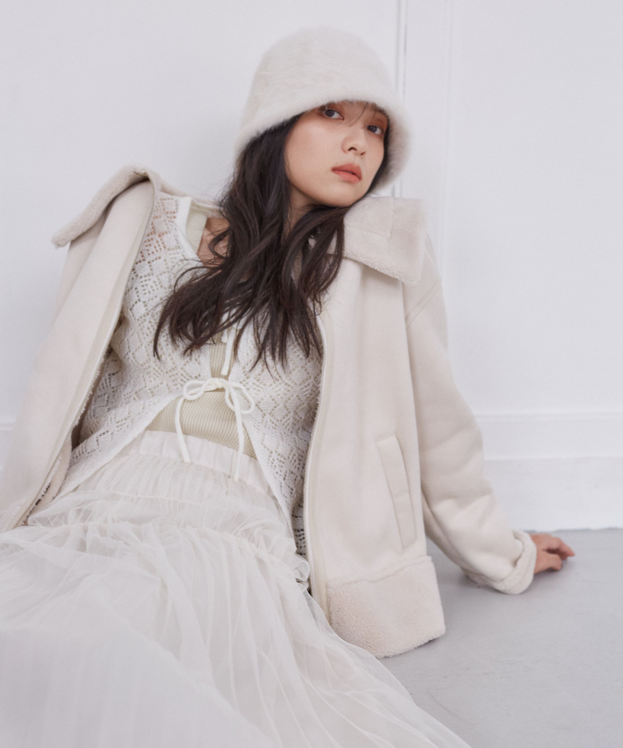 PROPORTION BODY DRESSING「フェイクムートンコート　24AW」|その他|ベージュ