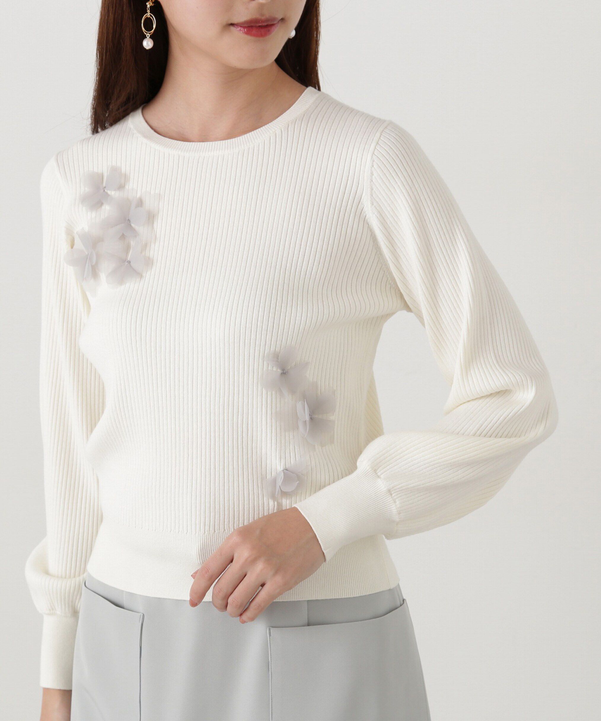 PROPORTION BODY DRESSING「フラワーモチーフニット」|ニット・セーター|