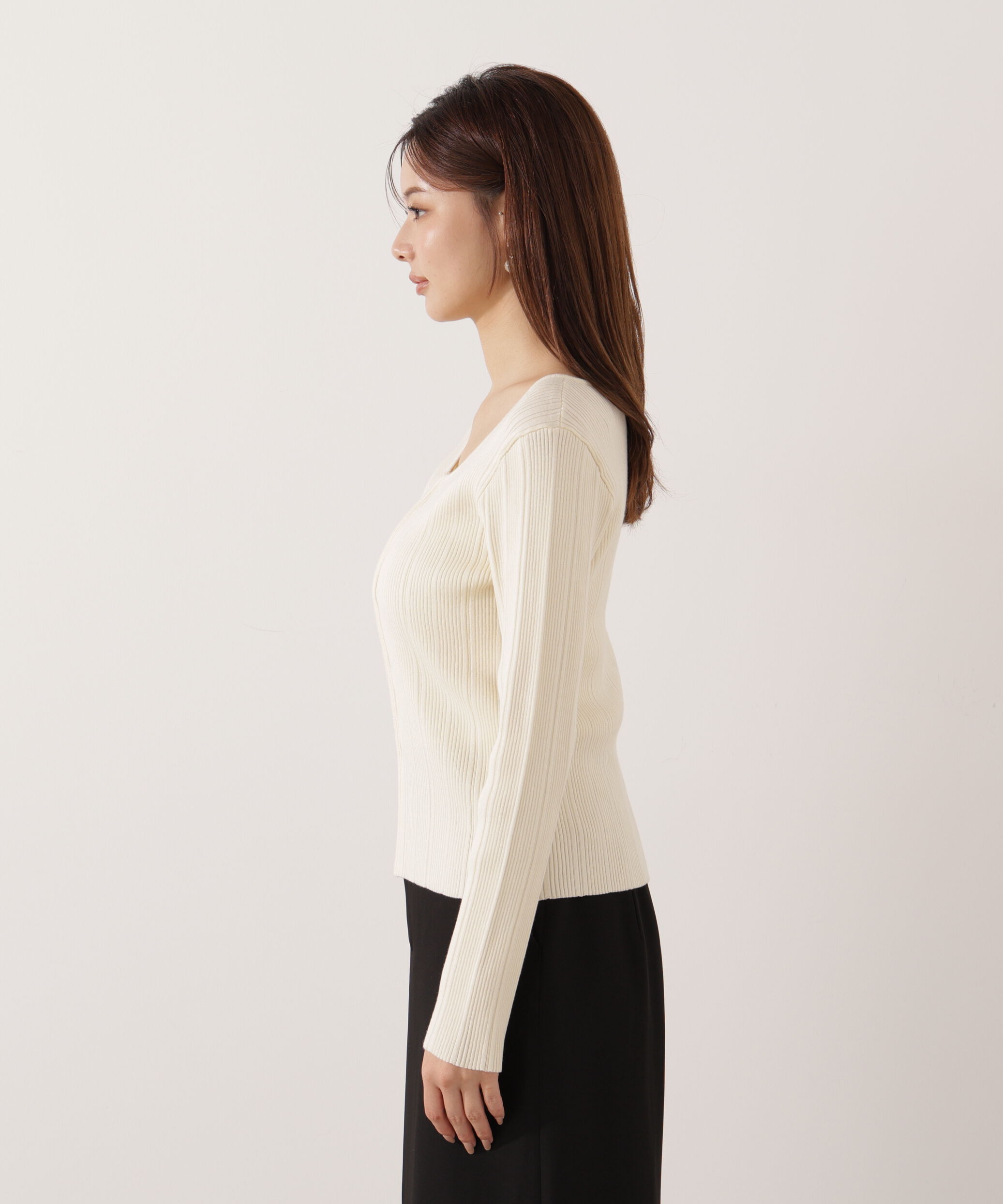 PROPORTION BODY DRESSING「＜ウォッシャブル＞フロントホックニット」|ニット・セーター|