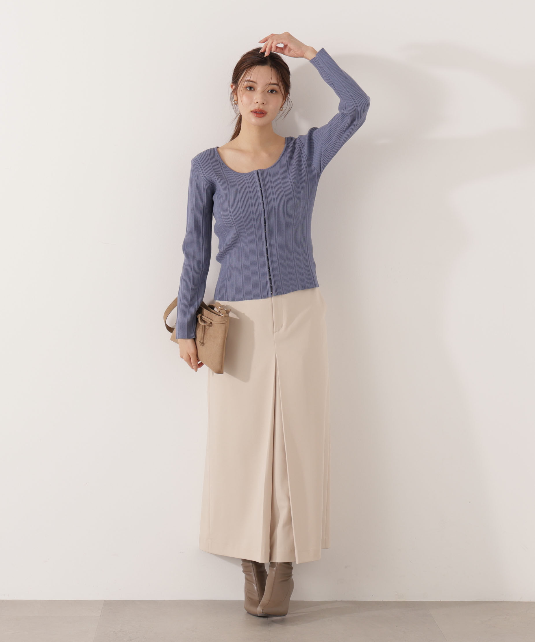 PROPORTION BODY DRESSING「＜ウォッシャブル＞フロントホックニット」|ニット・セーター|