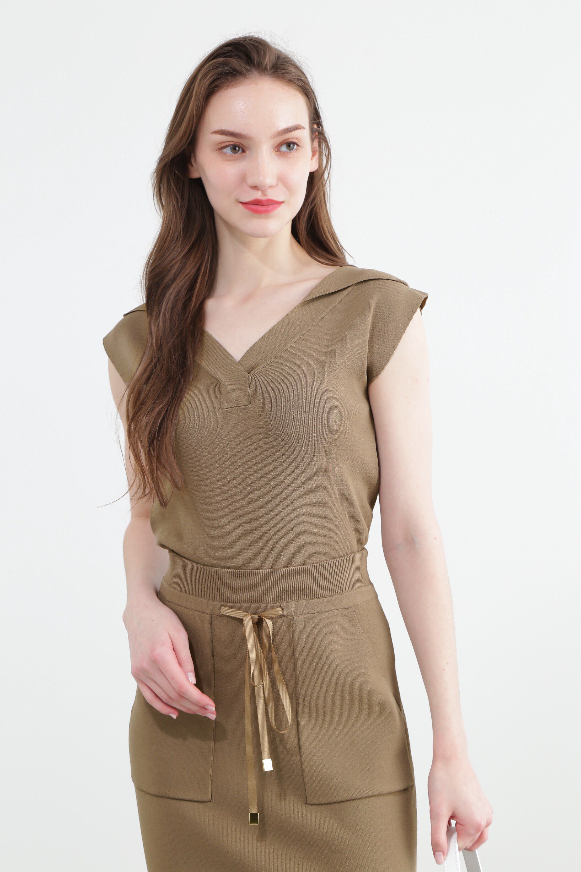  「◆Ｖネックニットアッププルオーバー」|ニット・セーター|