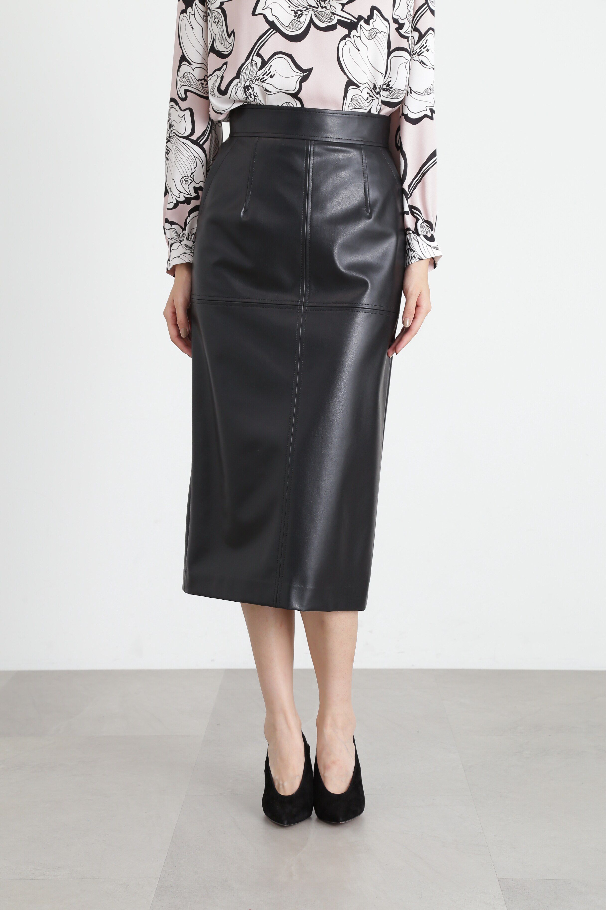  「◆リサイクルカーフィタイトスカート」|スカート|ブラック