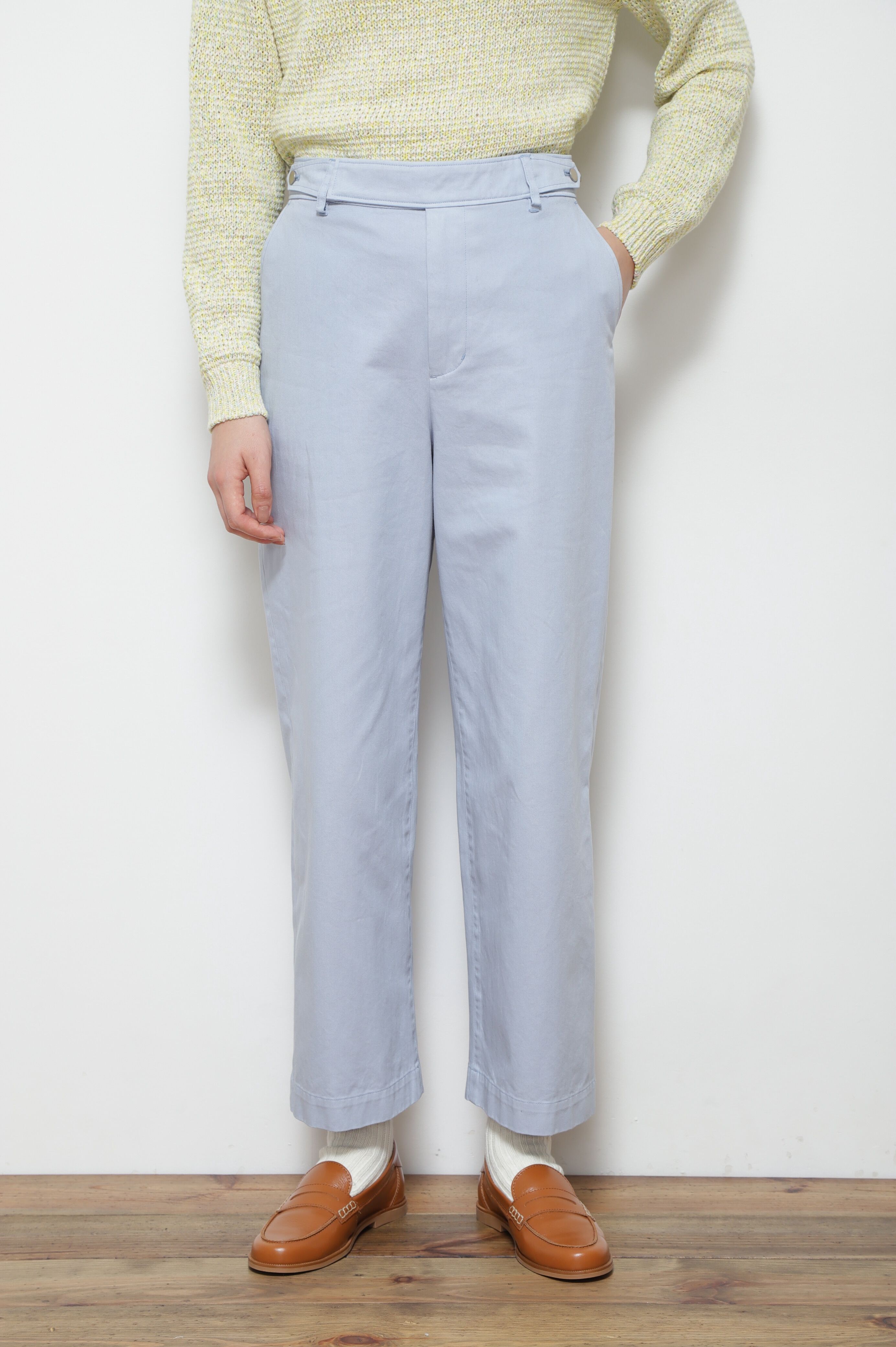  「◆製品染セミワイドパンツ」|その他|ブルー