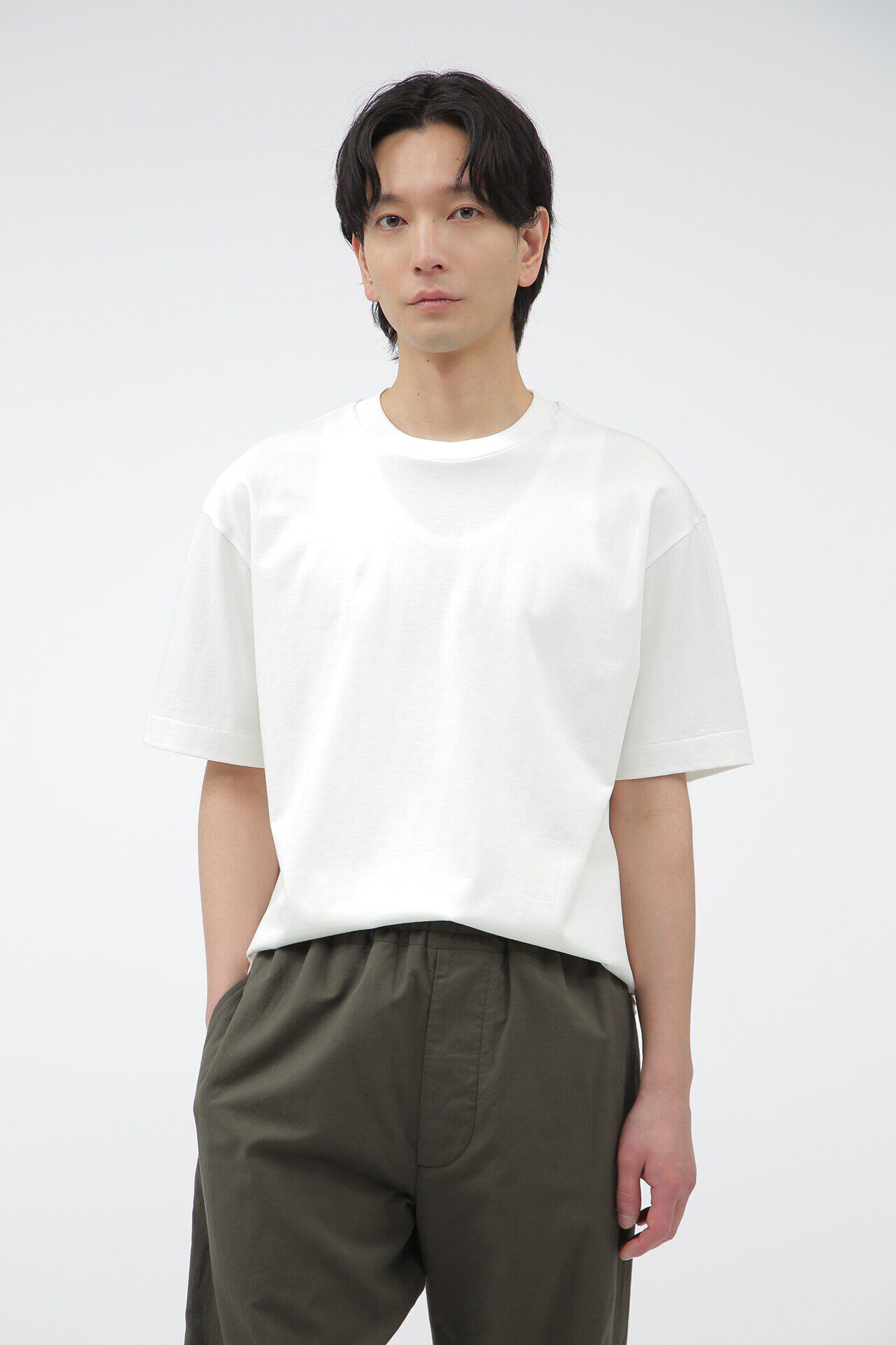 MARGARET HOWELL「FINE DENSE COTTON JERSEY」|Tシャツ・カットソー|WHITE