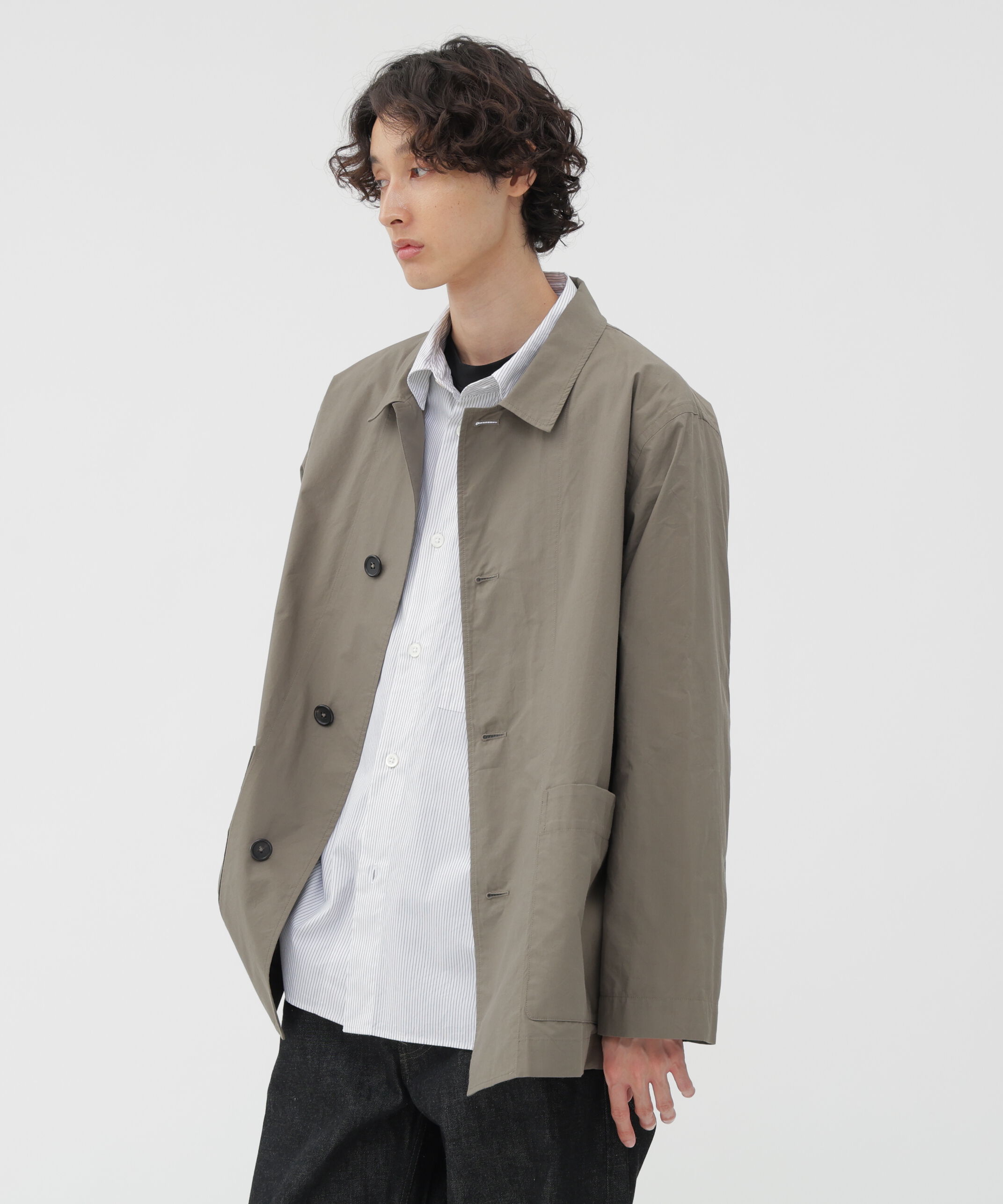 MARGARET HOWELL「MATT COTTON SILK POPLIN BLOUSON」|ブルゾン・スタジャン|KHAKI