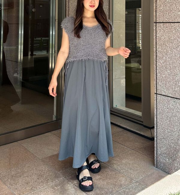 archives「レースＵＰフェザーベスト&times;マーメイドキャミワンピースＳＥＴ」|ワンピース|BLUE