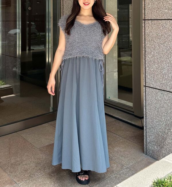 archives「レースＵＰフェザーベスト&times;マーメイドキャミワンピースＳＥＴ」|ワンピース|