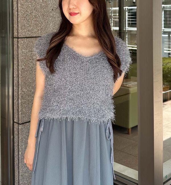 archives「レースＵＰフェザーベスト&times;マーメイドキャミワンピースＳＥＴ」|ワンピース|