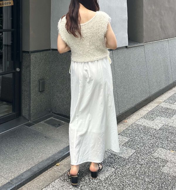 archives「レースＵＰフェザーベスト&times;マーメイドキャミワンピースＳＥＴ」|ワンピース|