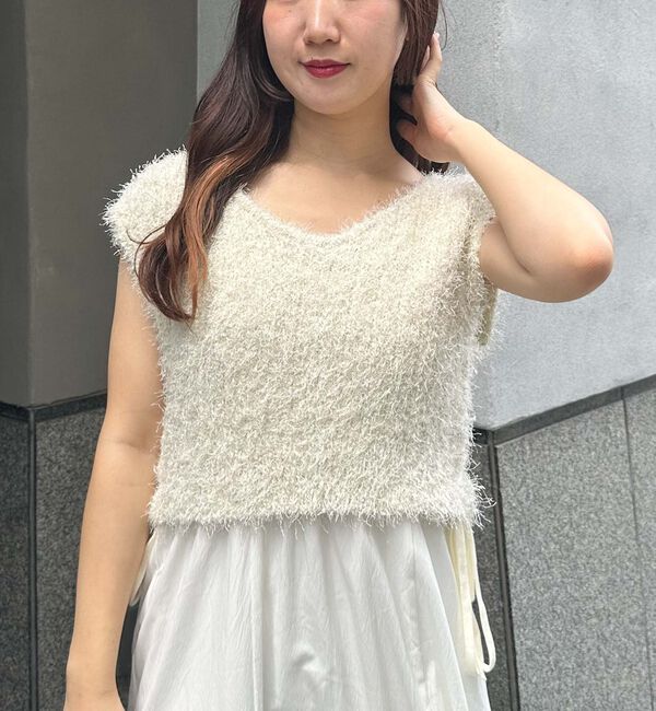 archives「レースＵＰフェザーベスト&times;マーメイドキャミワンピースＳＥＴ」|ワンピース|