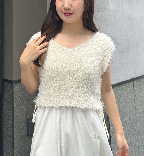 archives「レースＵＰフェザーベスト&times;マーメイドキャミワンピースＳＥＴ」|ワンピース|