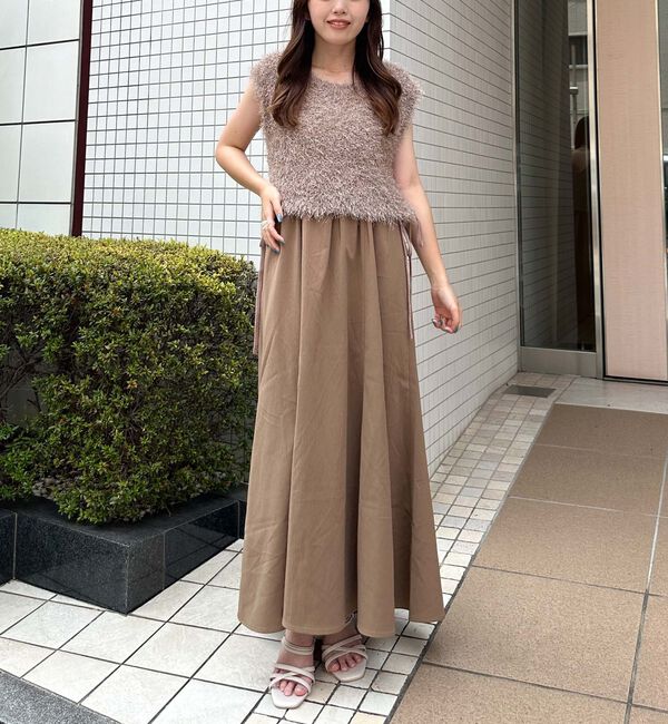 archives「レースＵＰフェザーベスト&times;マーメイドキャミワンピースＳＥＴ」|ワンピース|