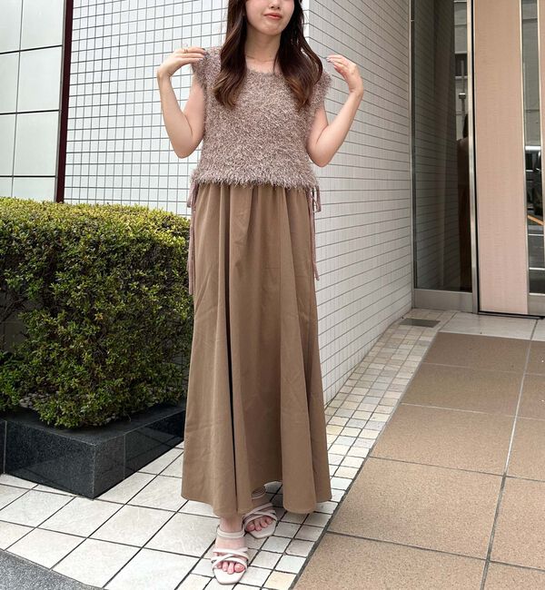 archives「レースＵＰフェザーベスト&times;マーメイドキャミワンピースＳＥＴ」|ワンピース|