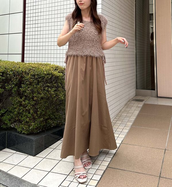 archives「レースＵＰフェザーベスト&times;マーメイドキャミワンピースＳＥＴ」|ワンピース|