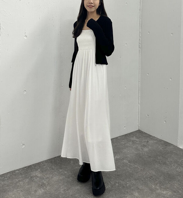 archives「Ｗｚｉｐモールニットポロ&times;キャミワンピースＳＥＴ」|ワンピース|