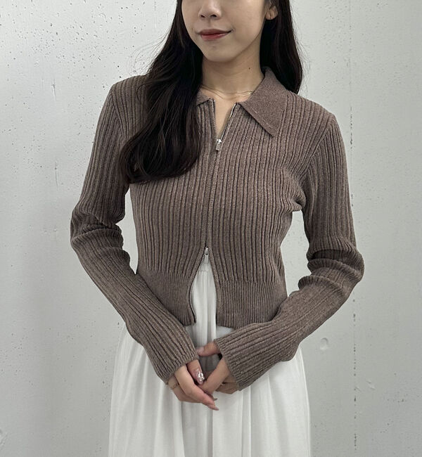 archives「Ｗｚｉｐモールニットポロ&times;キャミワンピースＳＥＴ」|ワンピース|