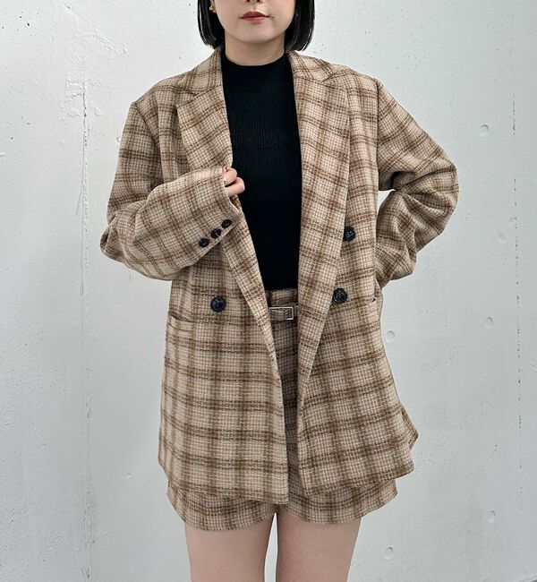 archives「【ＳＥＴＵＰ対応】ラメチェックテーラードジャケット」|テーラードジャケット|