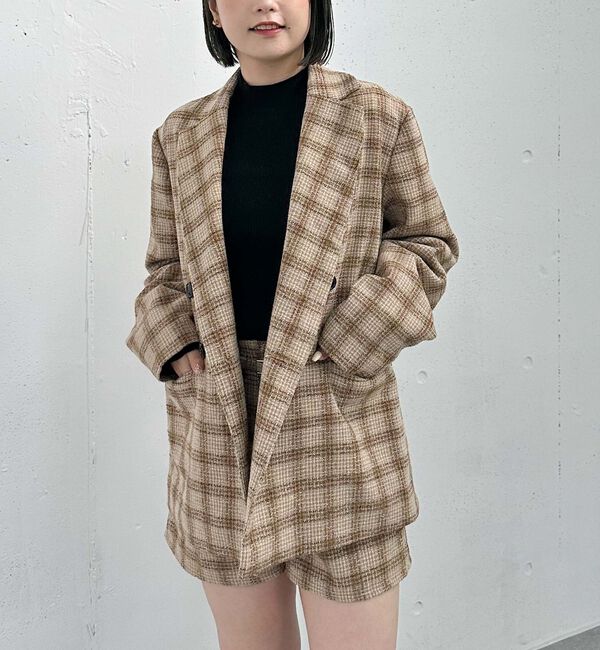archives「【ＳＥＴＵＰ対応】ラメチェックテーラードジャケット」|テーラードジャケット|