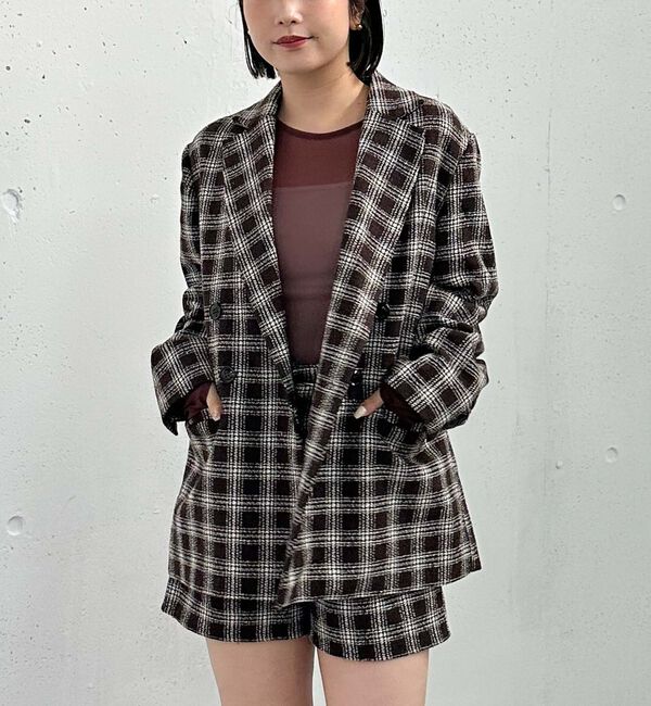 archives「【ＳＥＴＵＰ対応】ラメチェックテーラードジャケット」|テーラードジャケット|