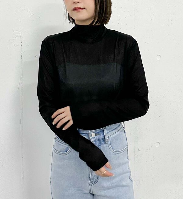 archives「メタリックシアーハイネックＴＯＰＳ」|Tシャツ・カットソー|