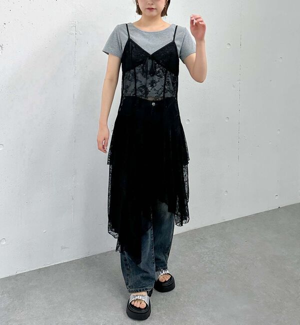 archives「レイヤードイレヘムレースキャミワンピース」|ワンピース|