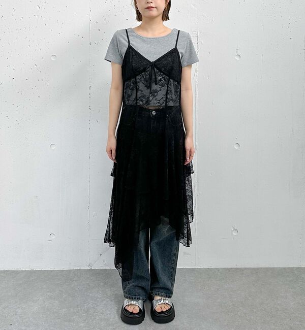 archives「レイヤードイレヘムレースキャミワンピース」|ワンピース|