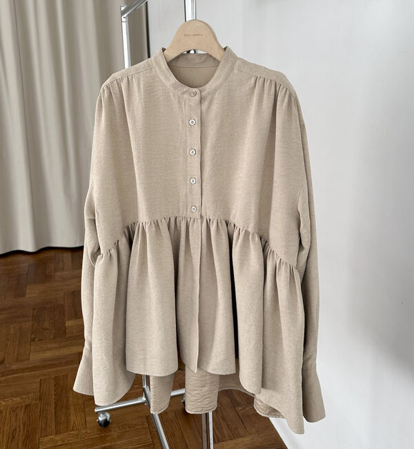 Doux archives「ヴィンテージサテンギャザーブラウス」|シャツ・ブラウス|