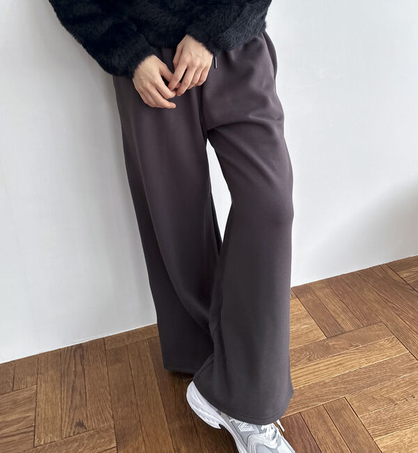 Doux archives「裏起毛ワイドパンツ」|チノ|