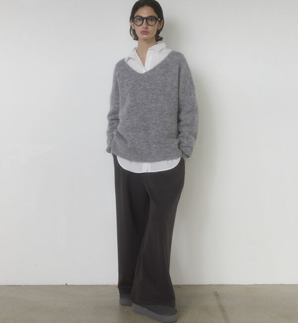 Doux archives「裏起毛ワイドパンツ」|チノ|