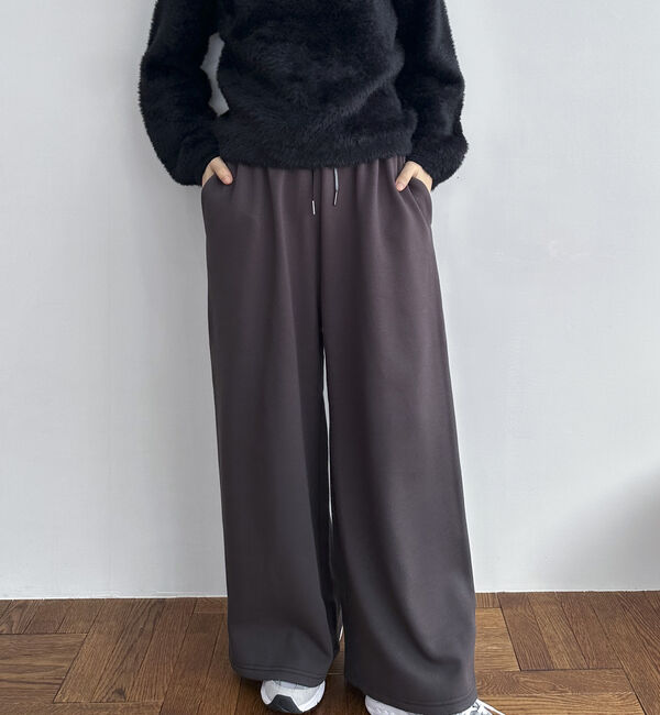 Doux archives「裏起毛ワイドパンツ」|チノ|
