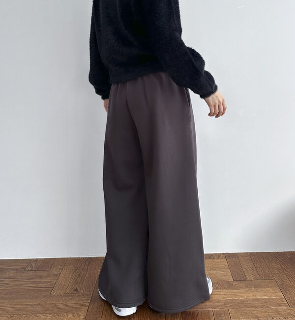 Doux archives「裏起毛ワイドパンツ」|チノ|