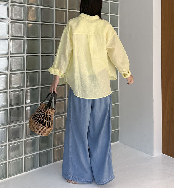 Doux archives「ソフトデニムワイドパンツ」|デニム|