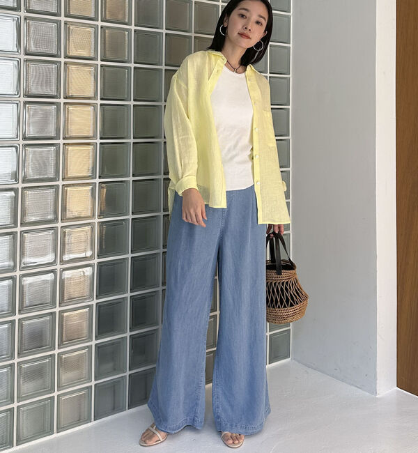 Doux archives「ソフトデニムワイドパンツ」|デニム|