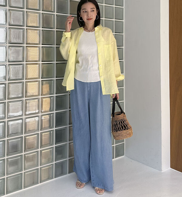 Doux archives「ソフトデニムワイドパンツ」|デニム|