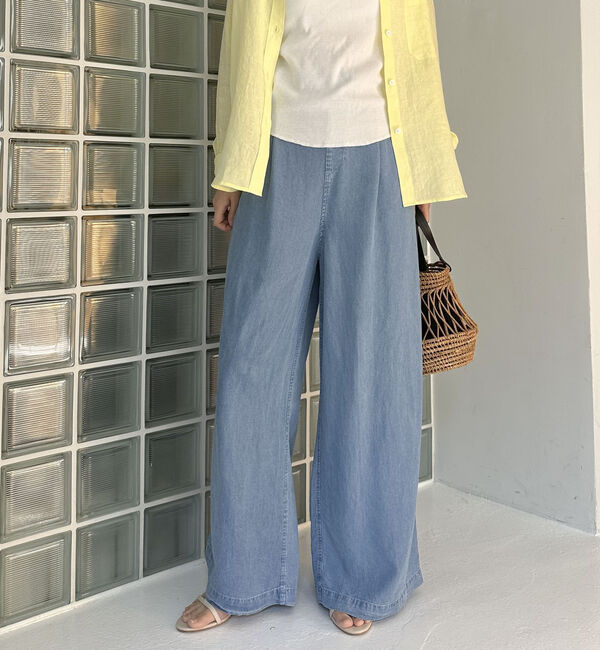 Doux archives「ソフトデニムワイドパンツ」|デニム|