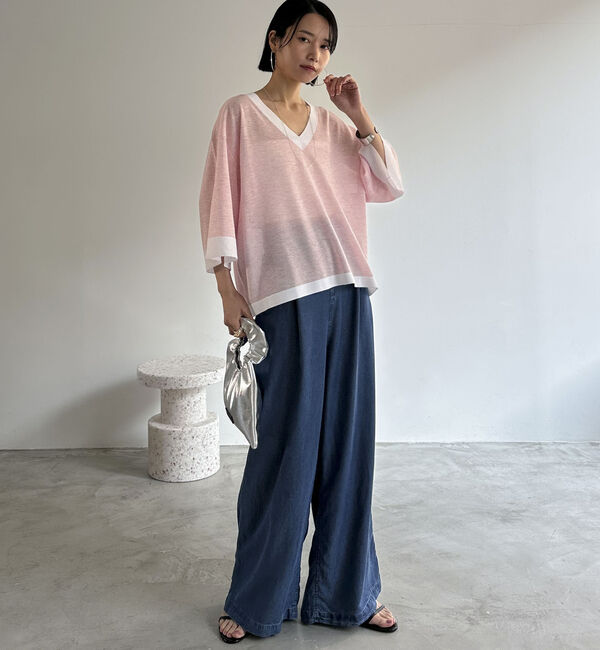 Doux archives「ソフトデニムワイドパンツ」|デニム|