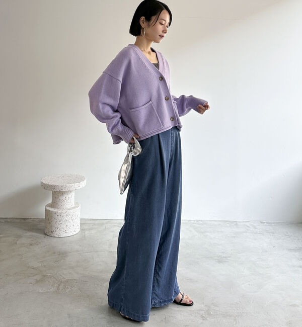 Doux archives「ソフトデニムワイドパンツ」|デニム|