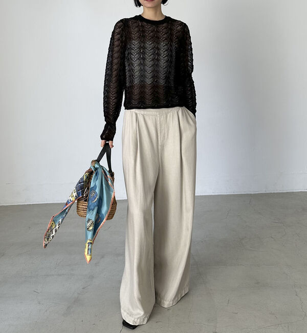 Doux archives「ソフトデニムワイドパンツ」|デニム|