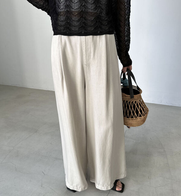 Doux archives「ソフトデニムワイドパンツ」|デニム|