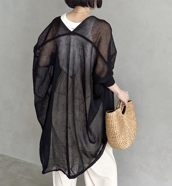 Doux archives「ウォッシャブルコットンオープンメッシュカーディガン」|カーディガン|