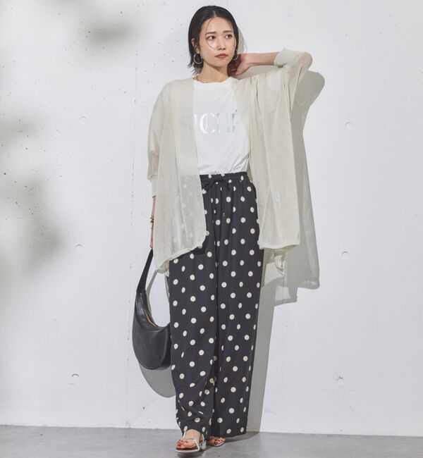 Doux archives「ウォッシャブルコットンオープンメッシュカーディガン」|カーディガン|