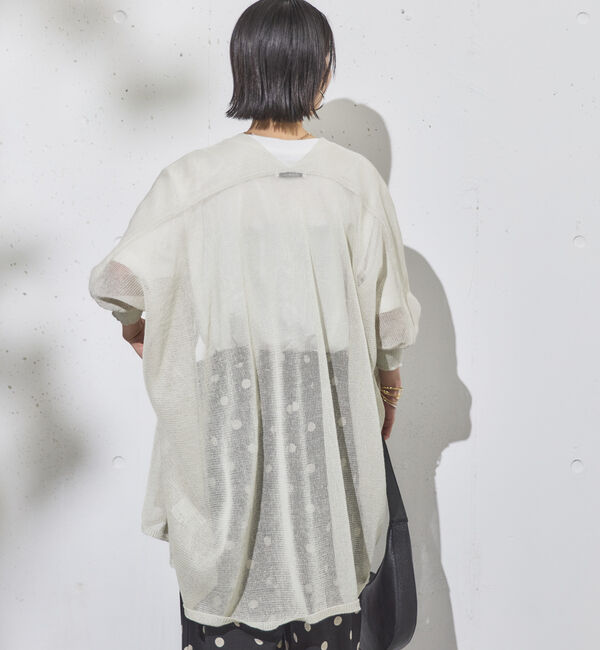 Doux archives「ウォッシャブルコットンオープンメッシュカーディガン」|カーディガン|
