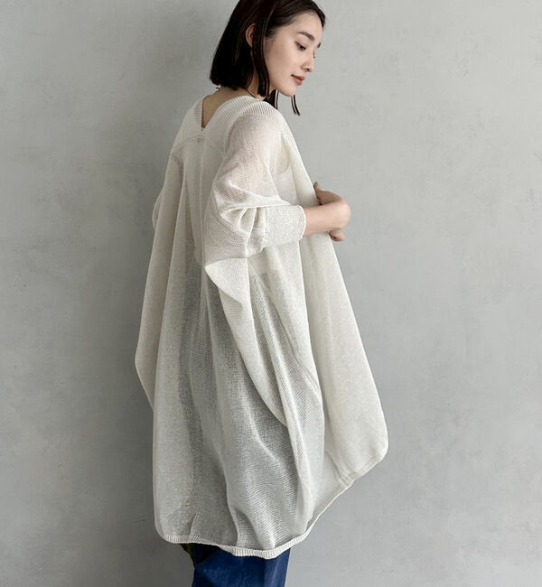 Doux archives「ウォッシャブルコットンオープンメッシュカーディガン」|カーディガン|