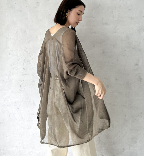 Doux archives「ウォッシャブルコットンオープンメッシュカーディガン」|カーディガン|