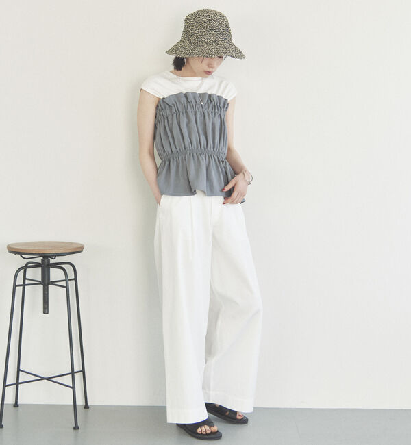 Doux archives「カットドッキングギャザートップス」|Tシャツ・カットソー|