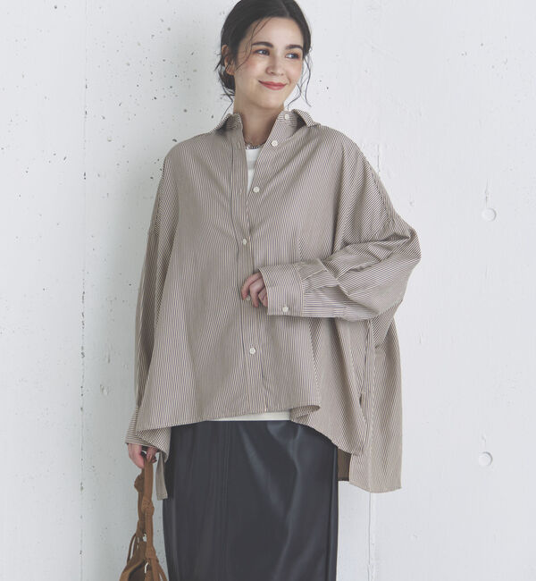 Doux archives「ストライプポンチョシャツ」|シャツ・ブラウス|